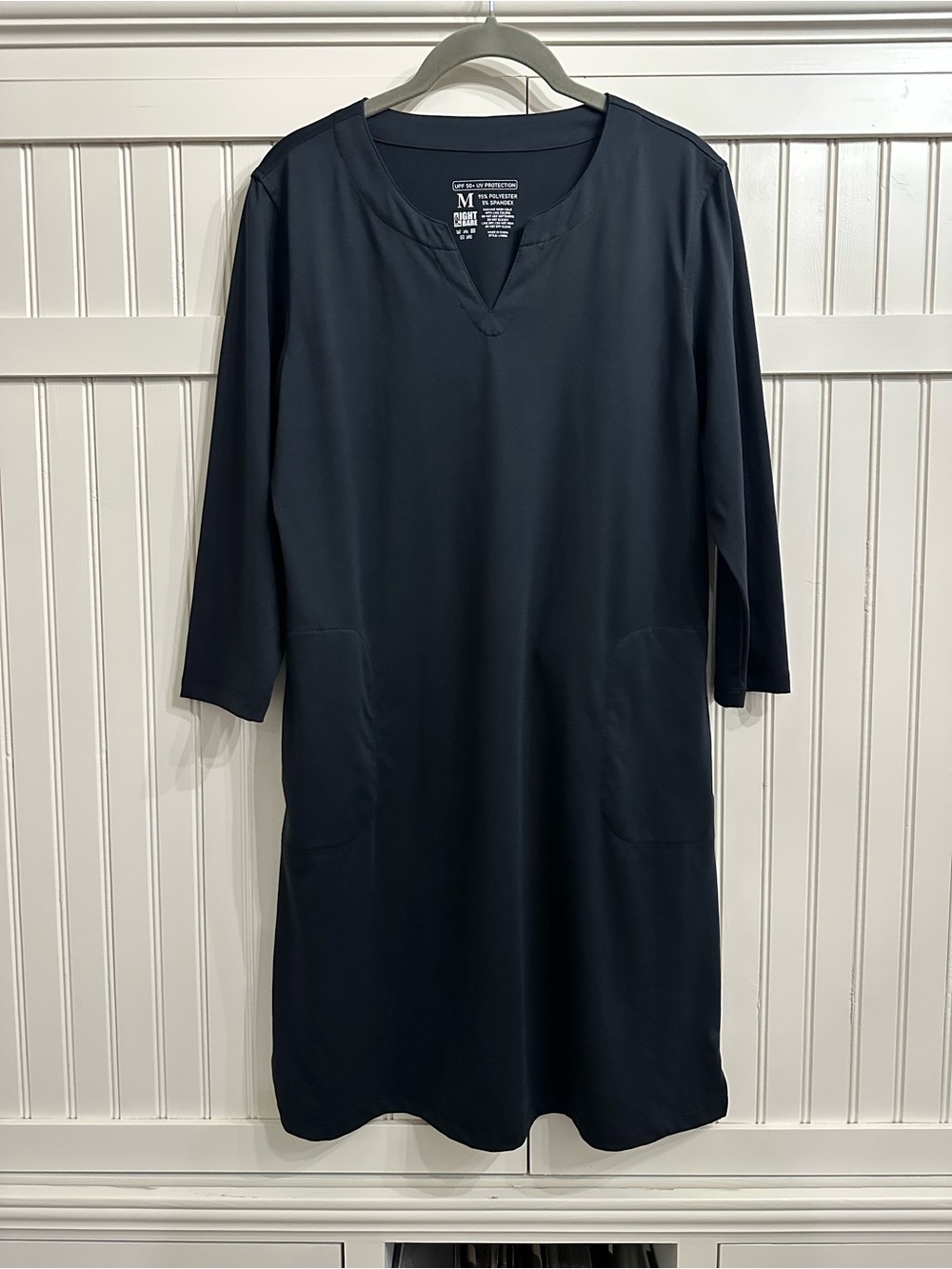 Lightbare UPF 50+ Sun Protection Dress Black Sz M Performance Athletic LH1006
